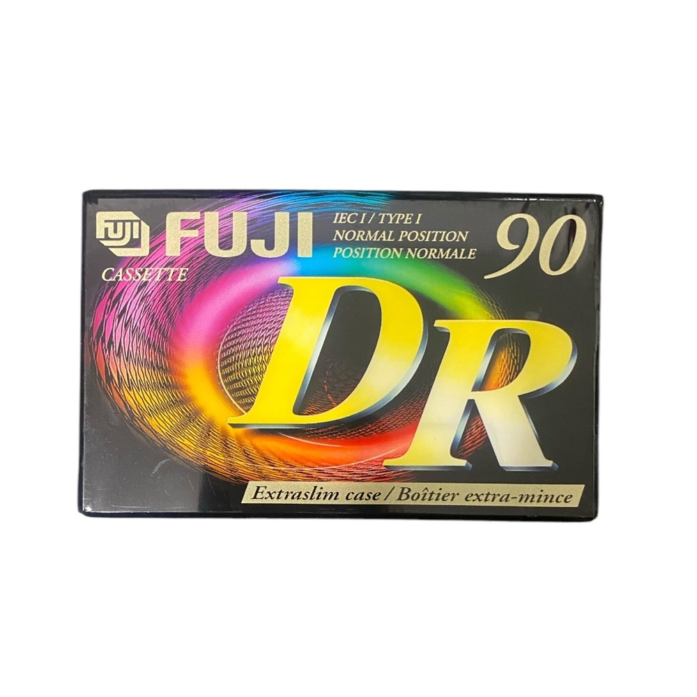 Fuji 90 minute blank audio cassette tape. New. Sealed.
